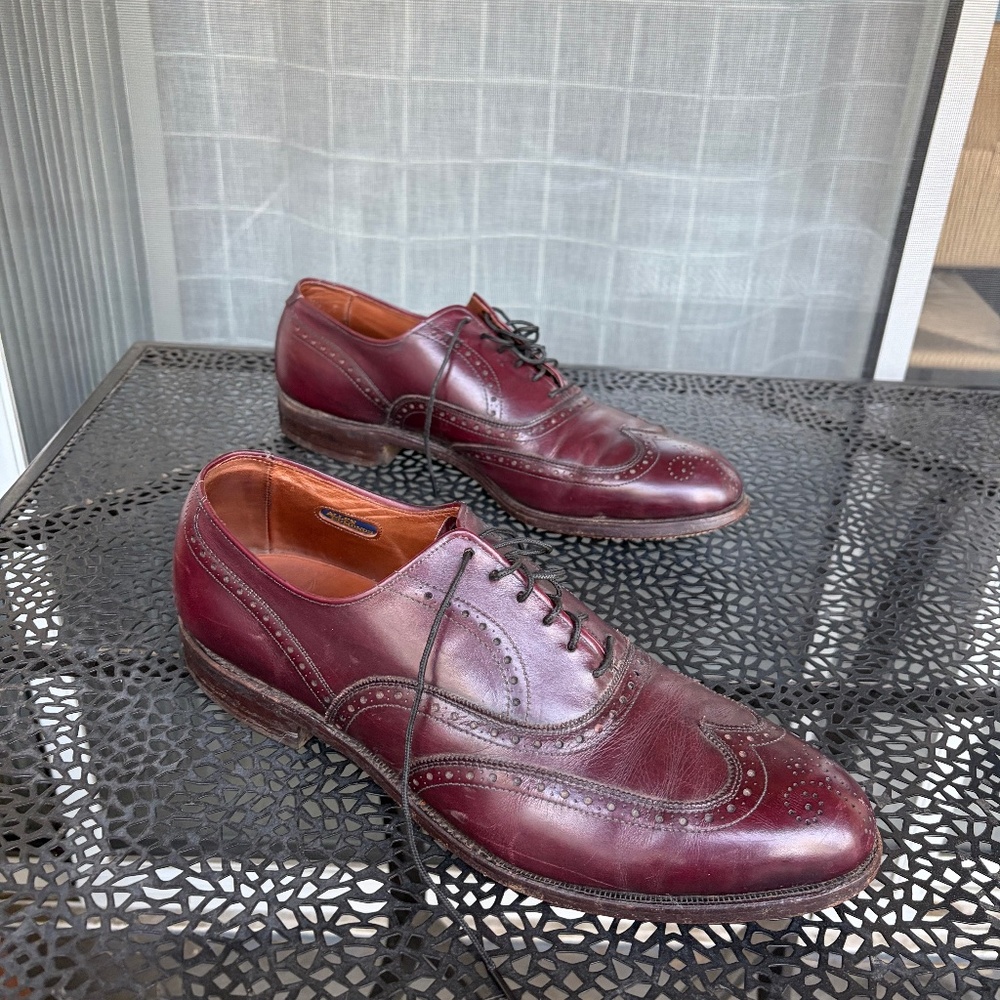 Allen Edmonds Chester Lace Dress Shoes Size 10C oxblood brown